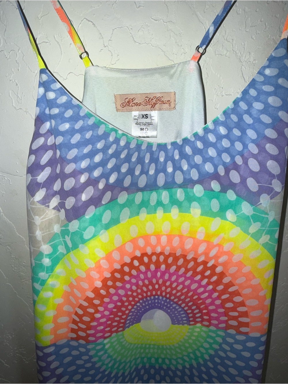 Mara Hoffman Pastel‎ Rainbow Halo High-Low Slip Dress - Picture 4 of 5